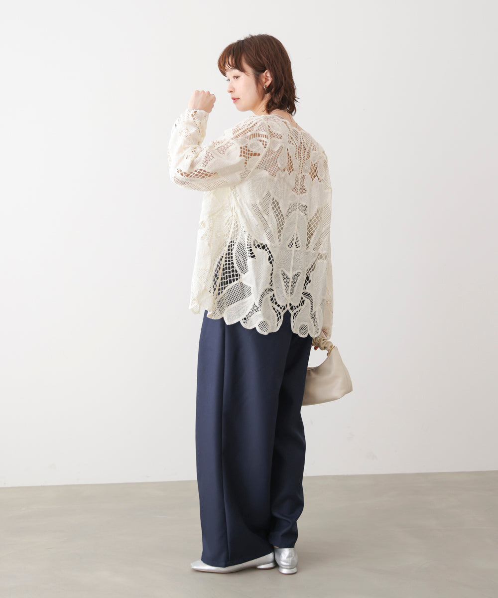 デザインレースカーディガン