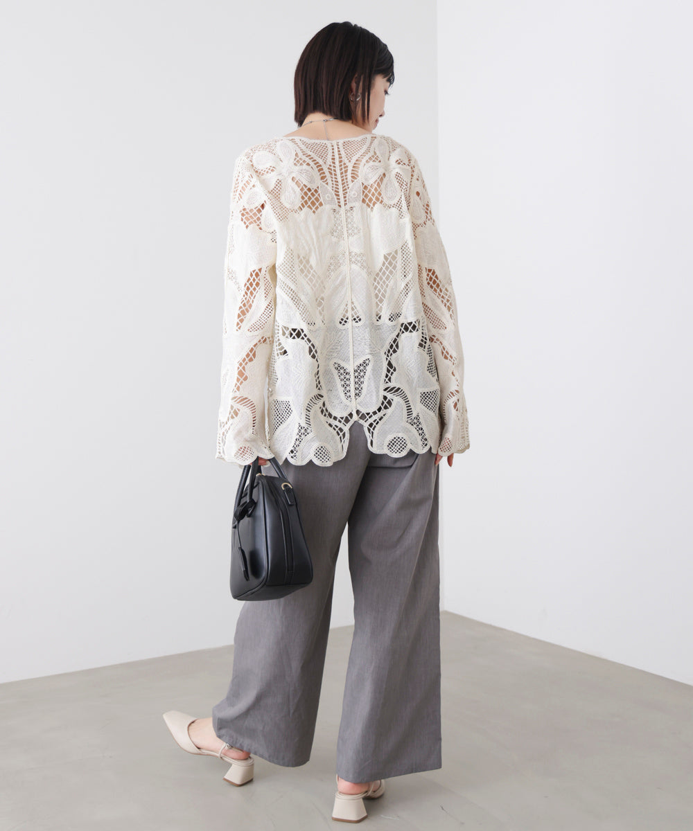 デザインレースカーディガン