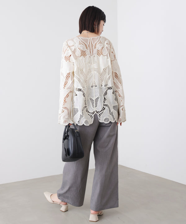 デザインレースカーディガン