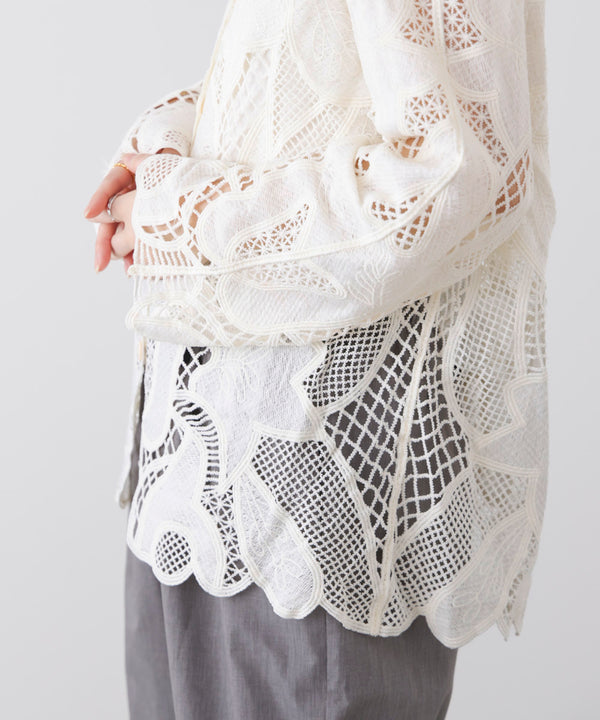 デザインレースカーディガン