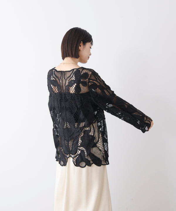 デザインレースカーディガン