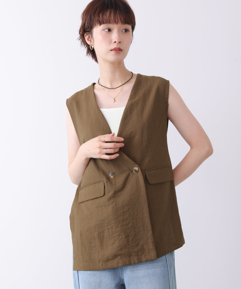 麻混サイドオープンジレ