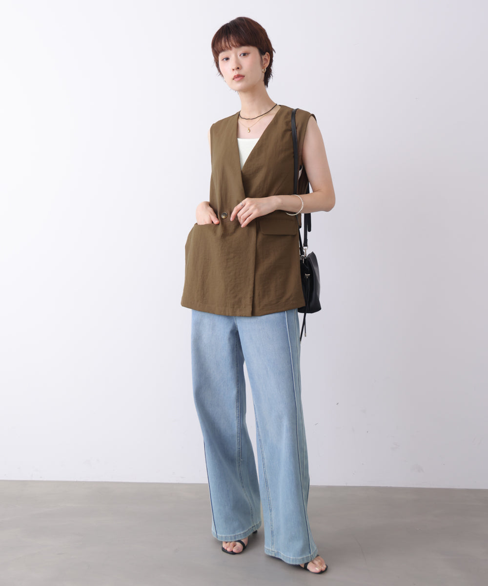 麻混サイドオープンジレ