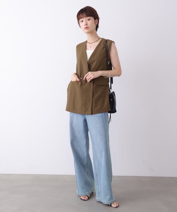 麻混サイドオープンジレ