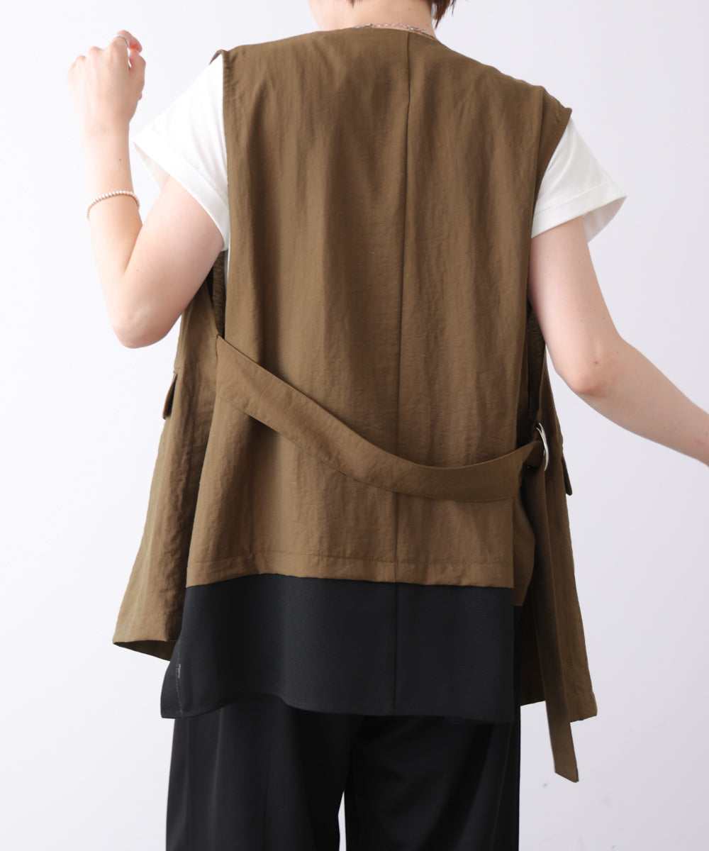 麻混サイドオープンジレ