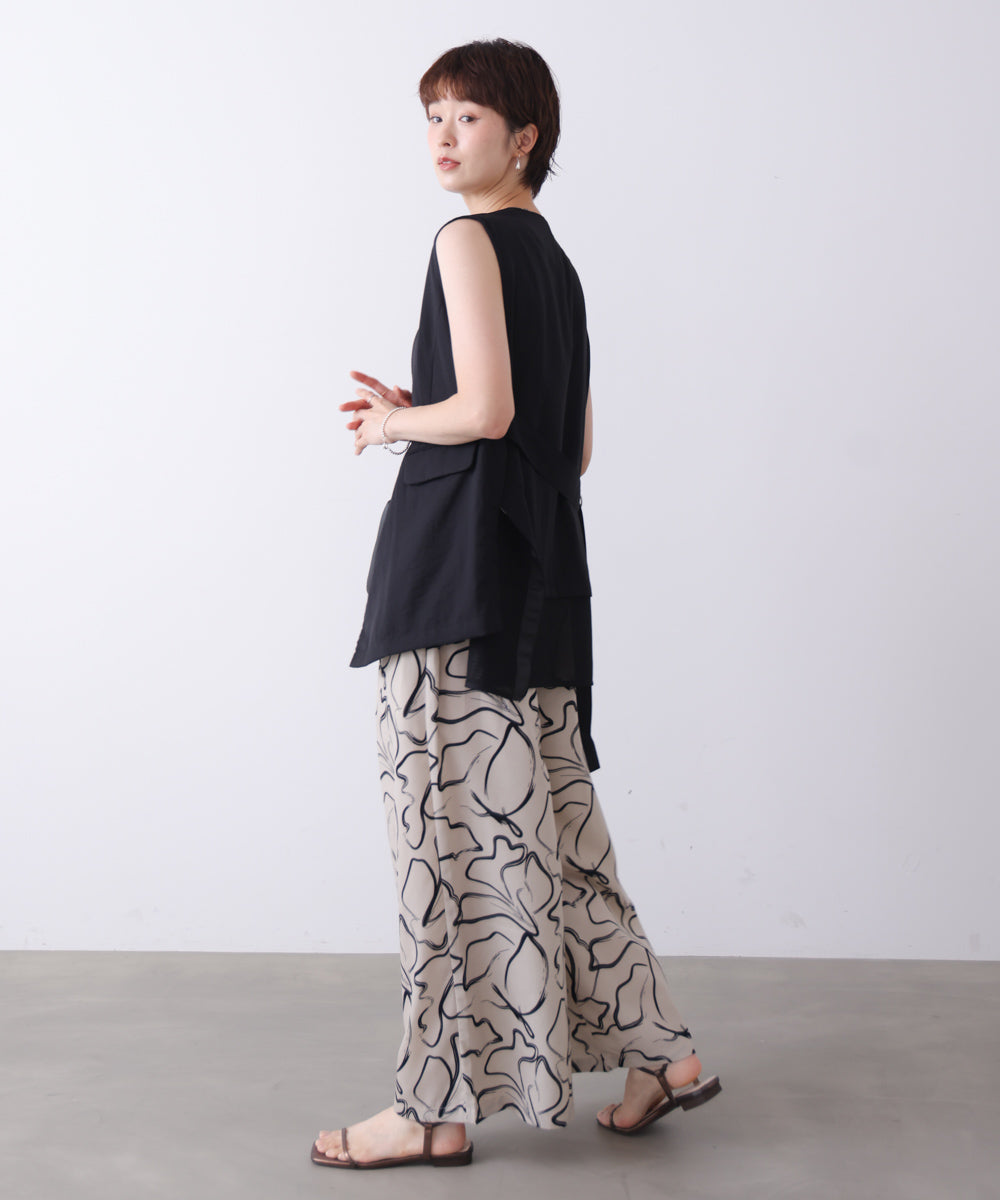 麻混サイドオープンジレ