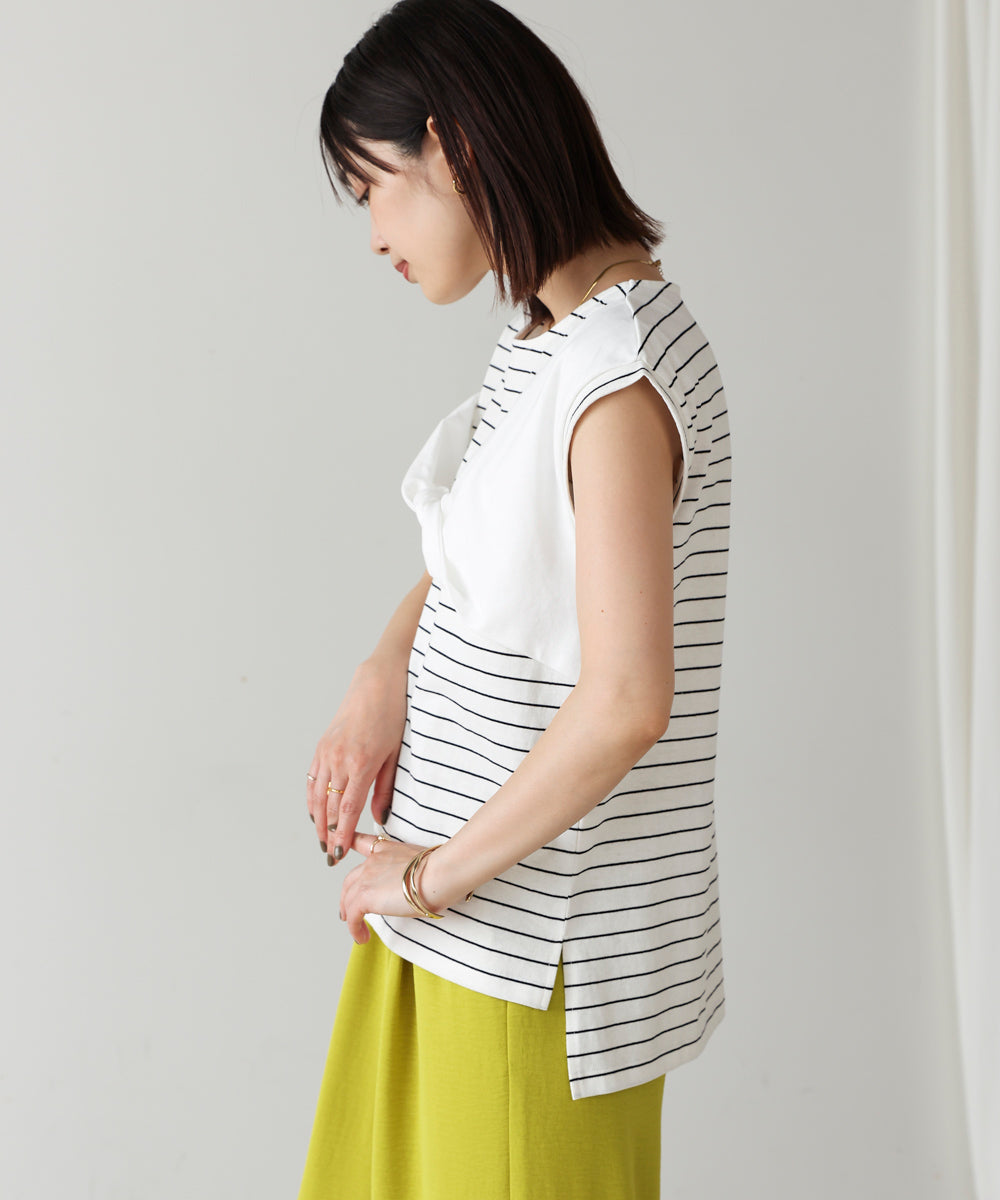 【WEB限定】リボンモチーフボーダーＴシャツ