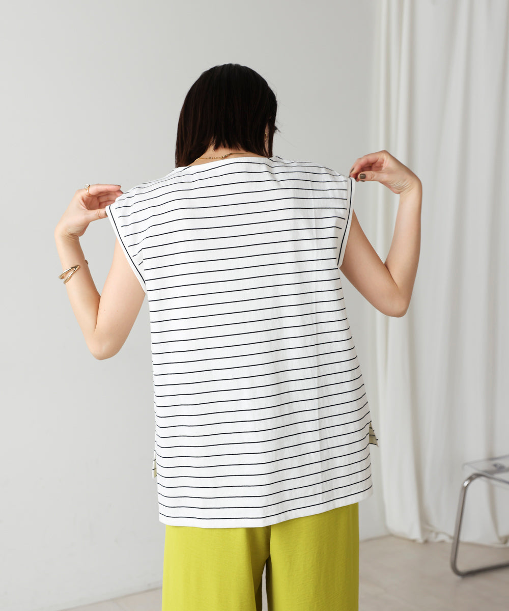 【WEB限定】リボンモチーフボーダーＴシャツ