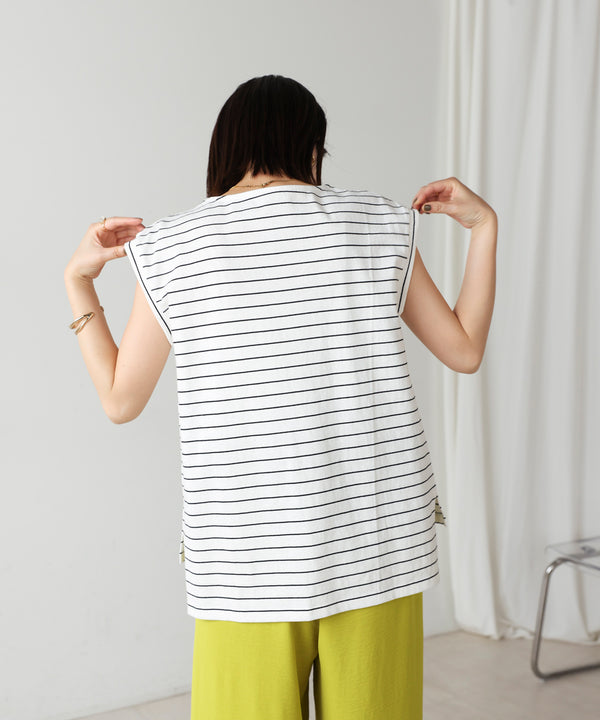 【WEB限定】リボンモチーフボーダーＴシャツ