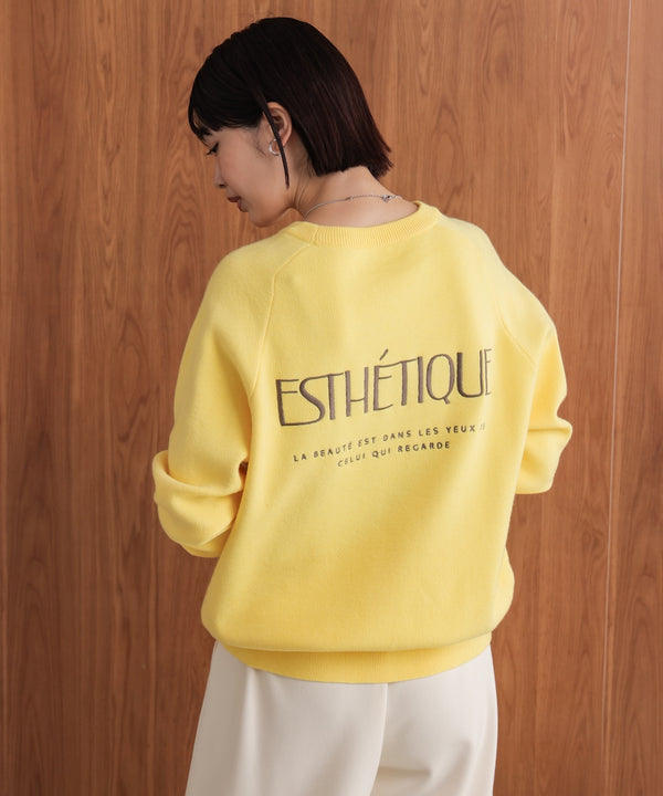【新色追加・WEB限定】スウエットライク刺しゅうニット［YELLOW/GREENは12/26発送予定］