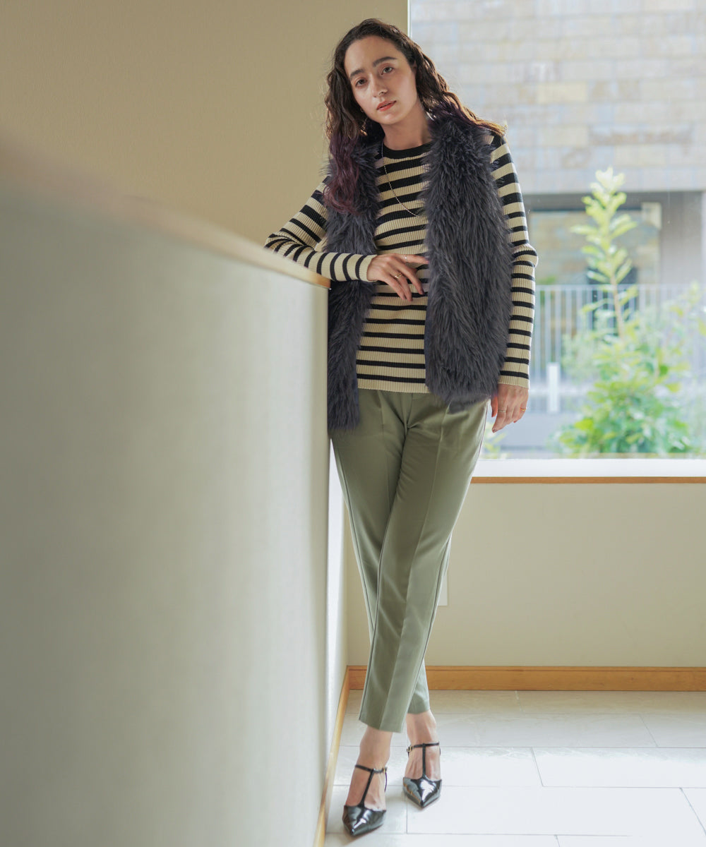 WEB限定】フェイクロングフォックスファーベスト