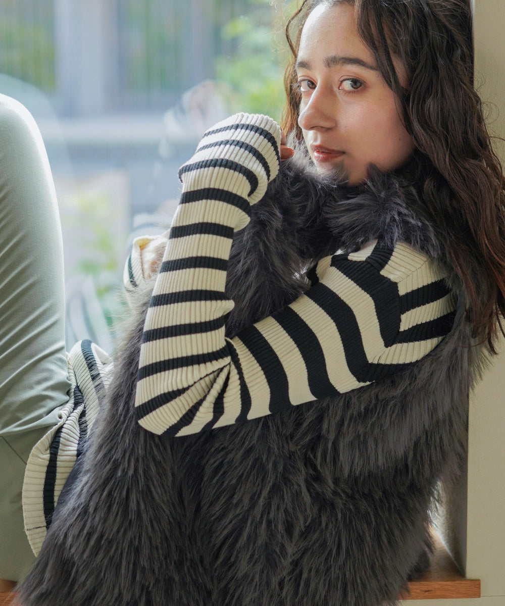 ※専用【FENNEL】フォックスファー アクセントジレ 新品未使用 フェンネル FENNEL フォックスファーアクセントジレ