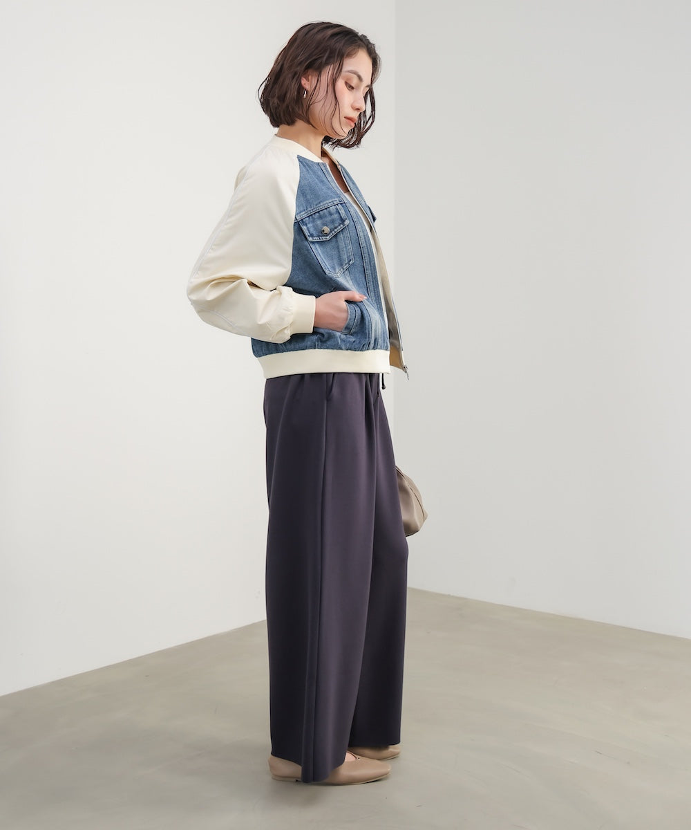 ナイロンデニムドッキングブルゾン