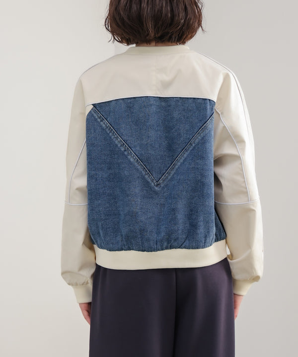 ナイロンデニムドッキングブルゾン