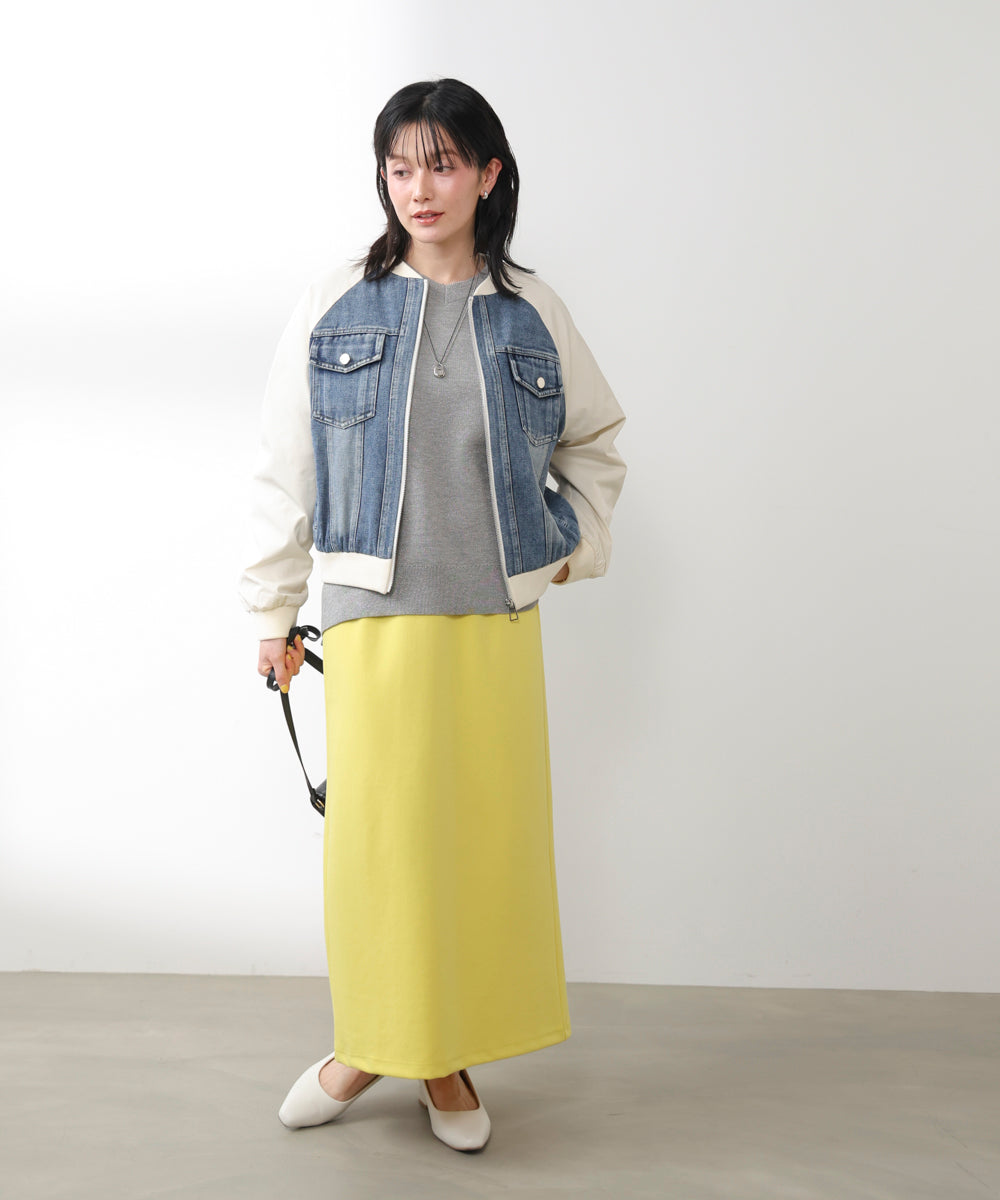 ナイロンデニムドッキングブルゾン