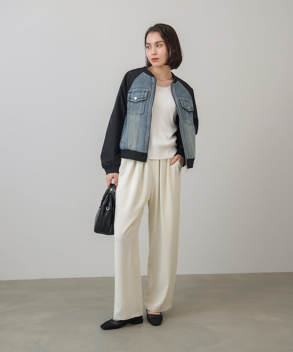 ナイロンデニムドッキングブルゾン