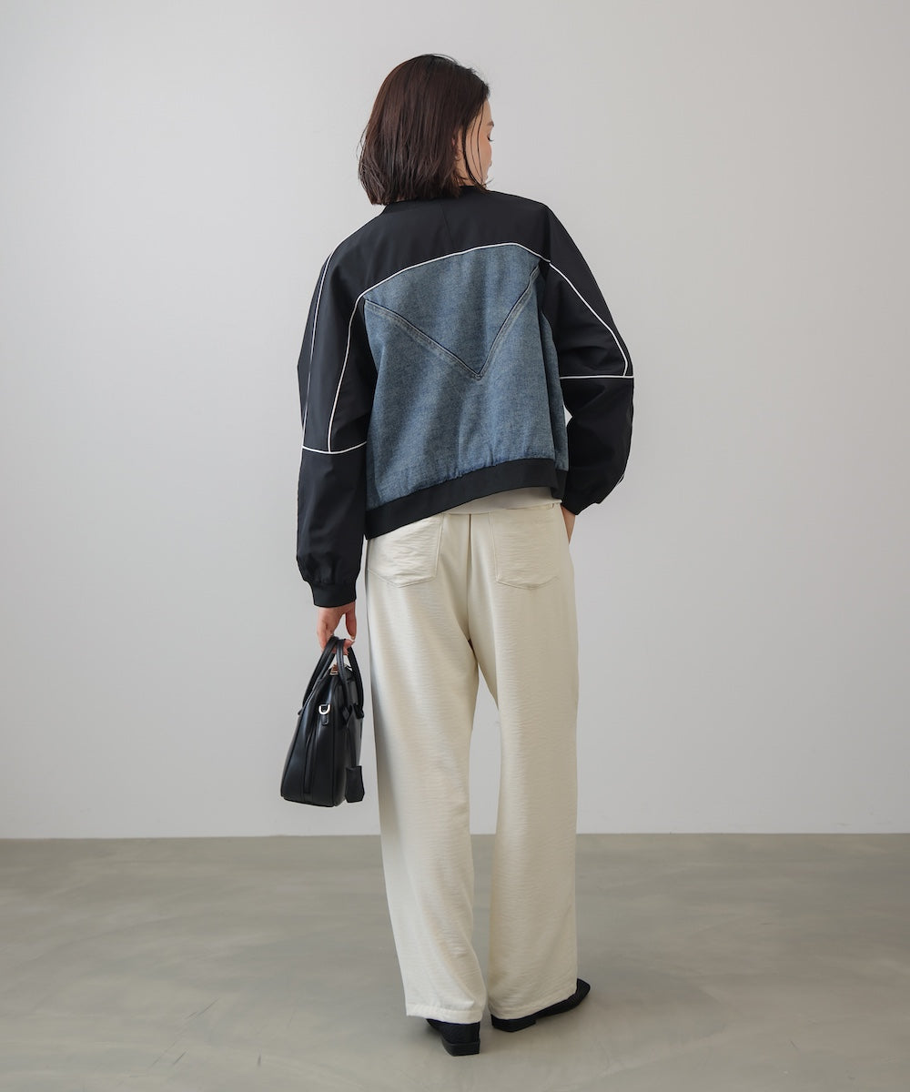 ナイロンデニムドッキングブルゾン