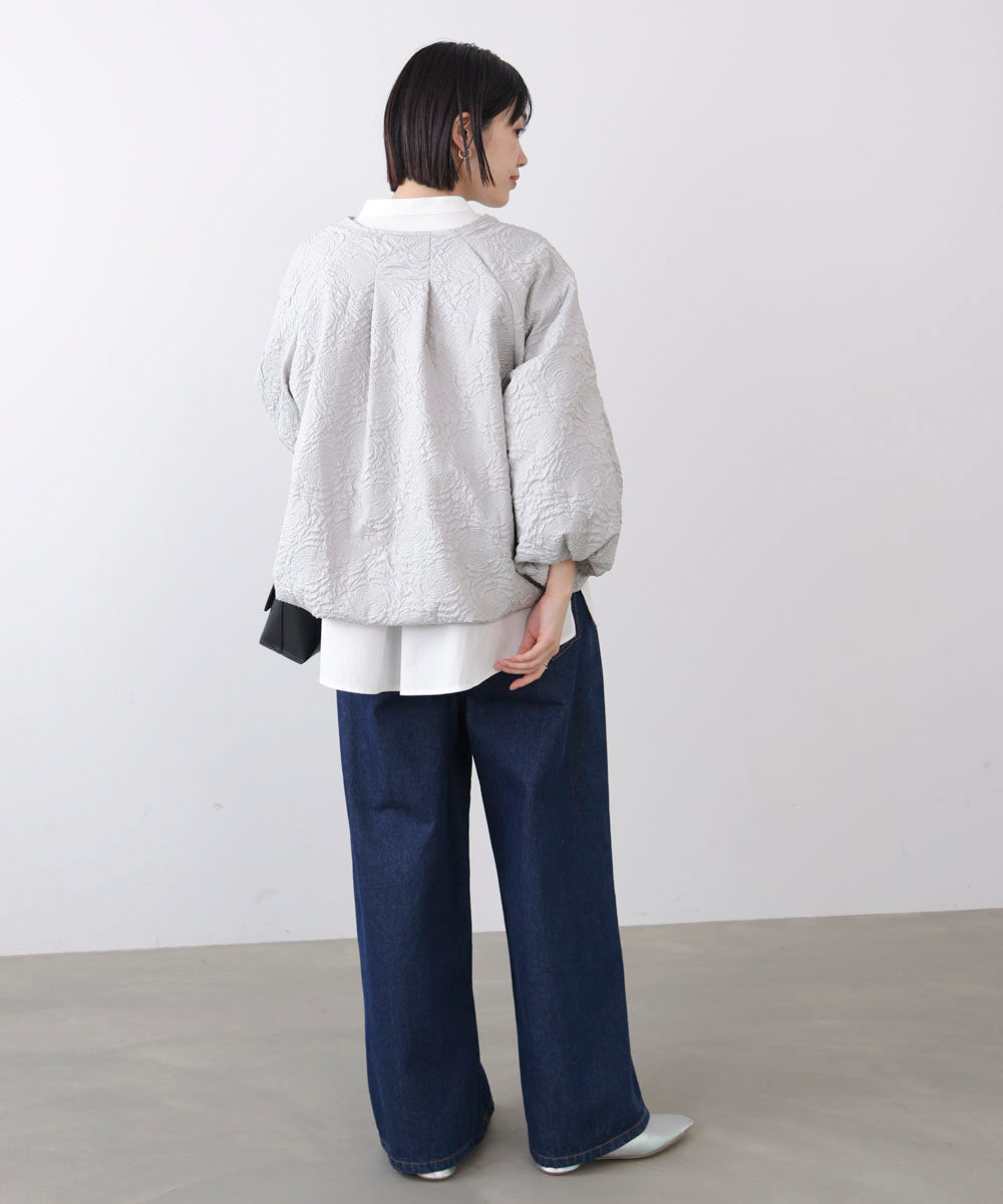 ふくれジャガードブルゾン［2/20発送予定］