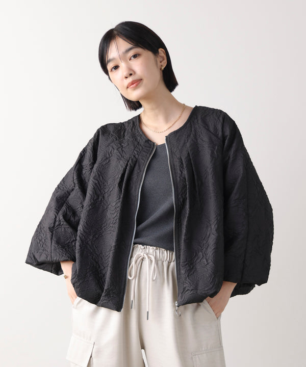 ふくれジャガードブルゾン［2/20発送予定］
