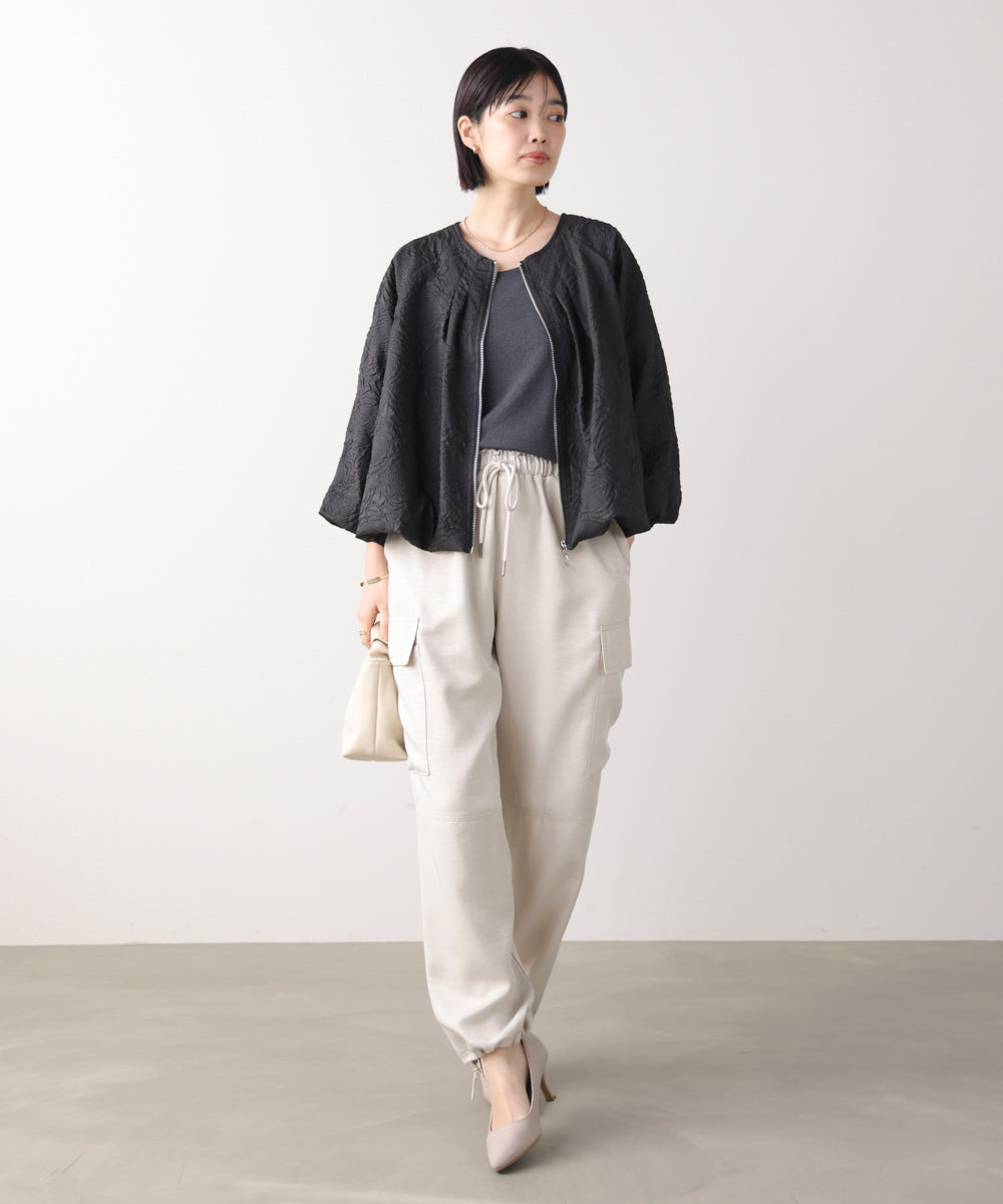 ふくれジャガードブルゾン［2/20発送予定］