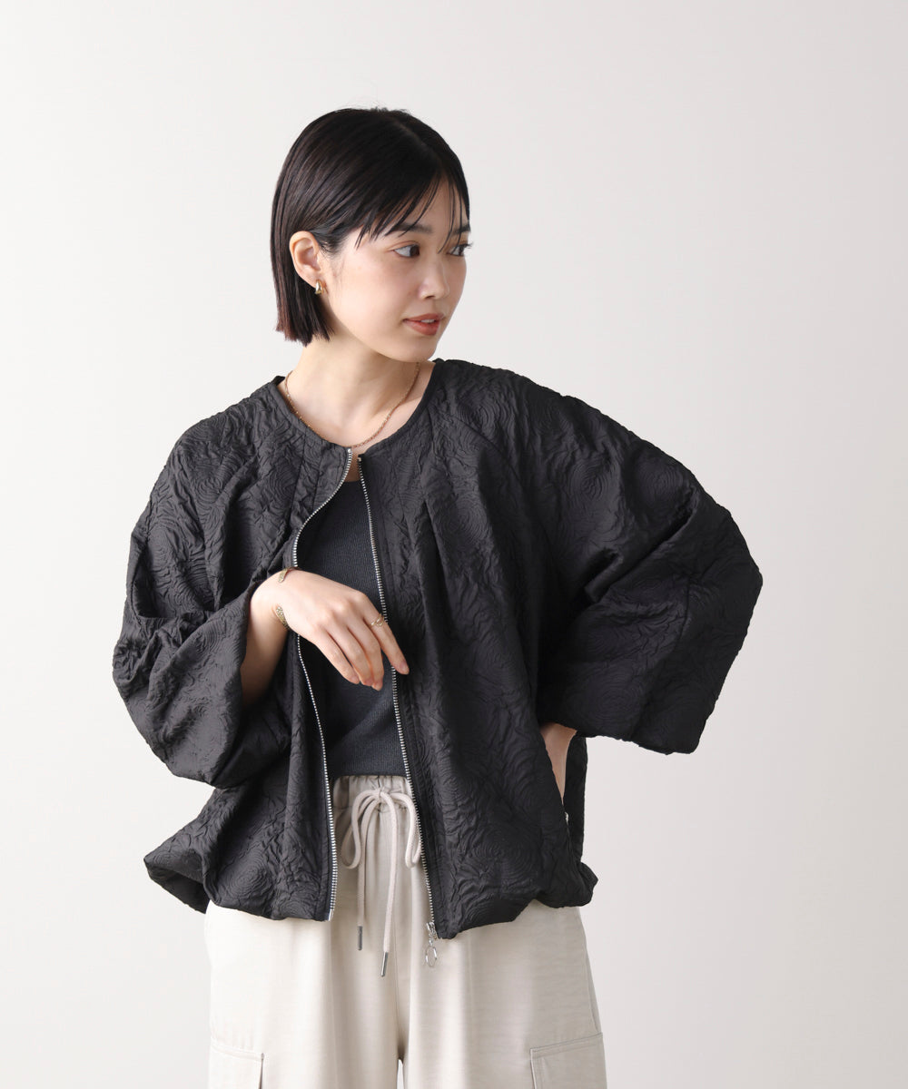 ふくれジャガードブルゾン［2/20発送予定］