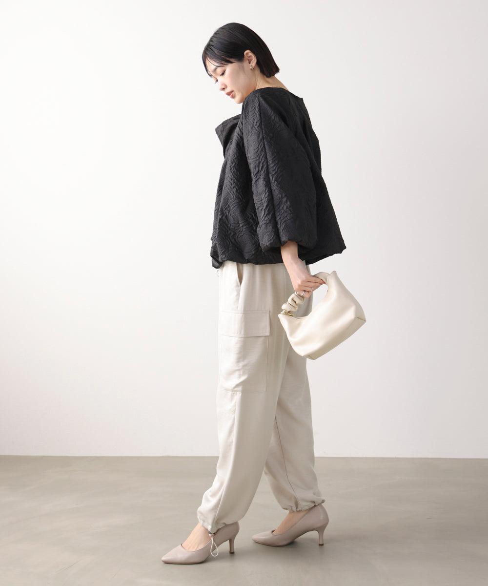 ふくれジャガードブルゾン［2/20発送予定］