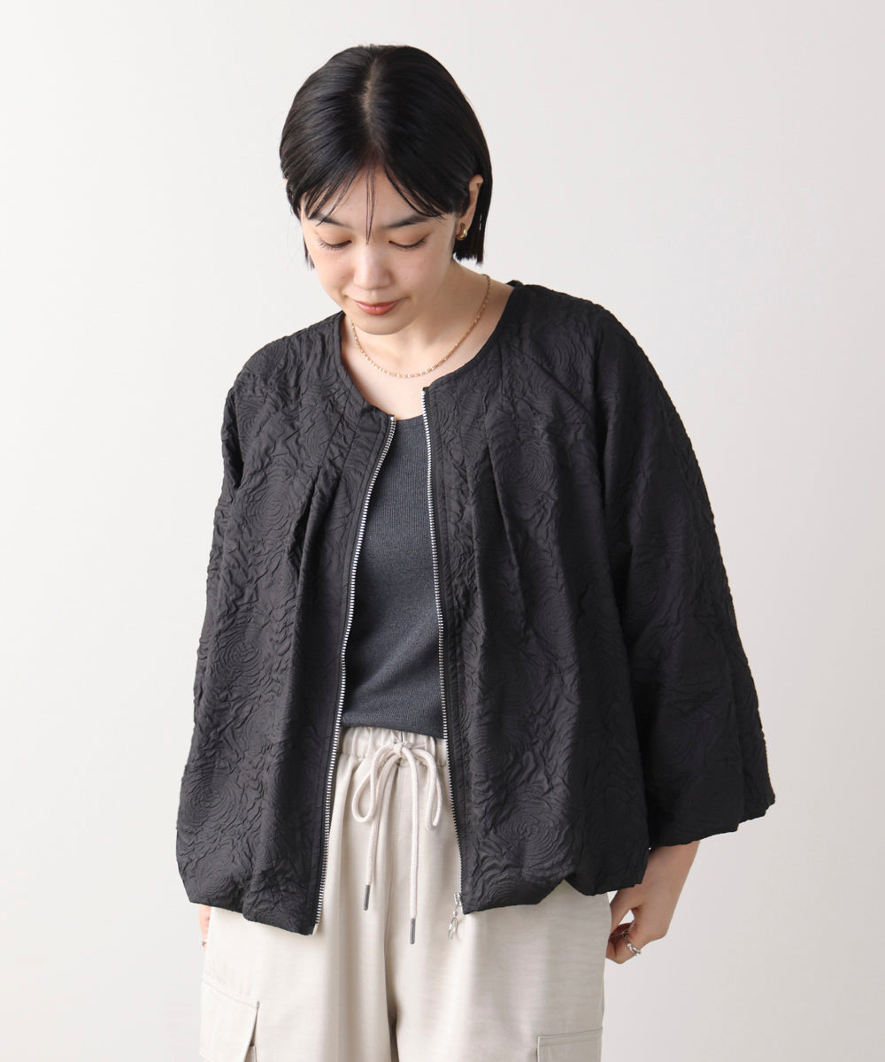 ふくれジャガードブルゾン［2/20発送予定］