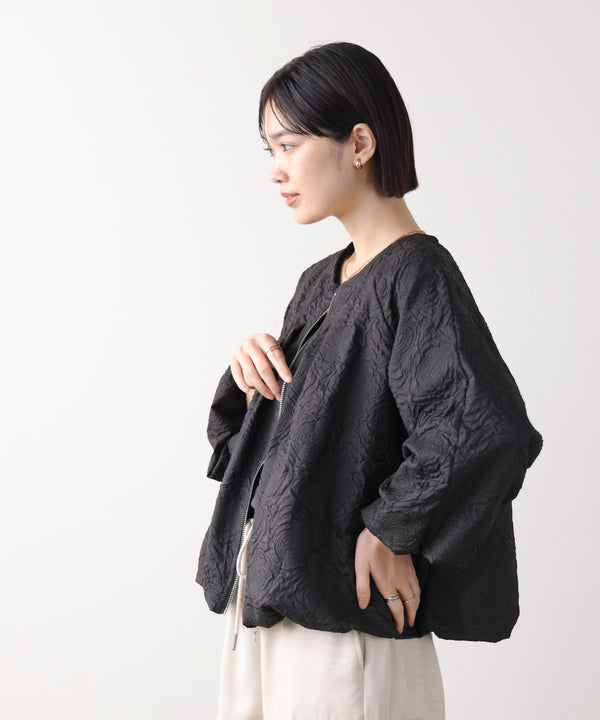 ふくれジャガードブルゾン［2/20発送予定］