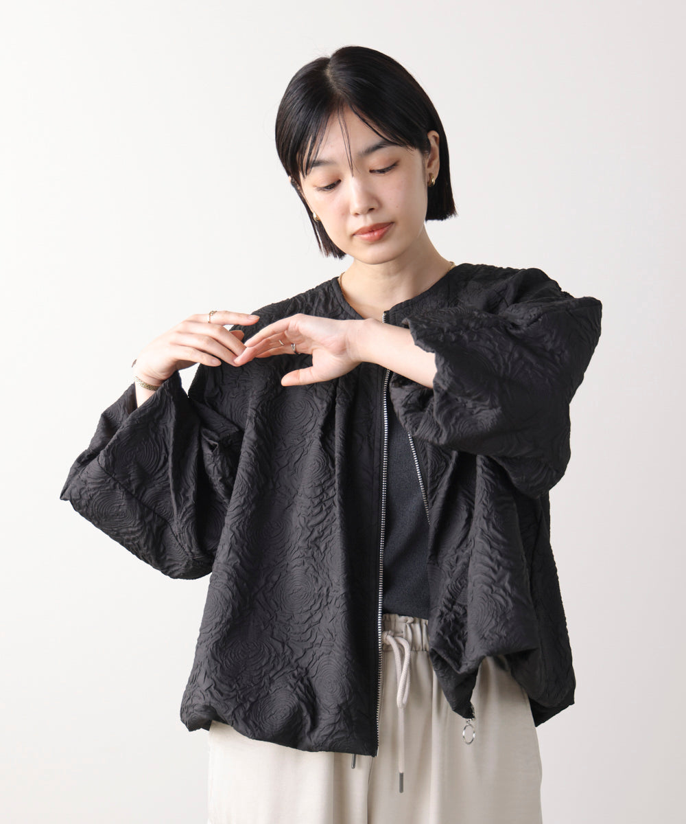 ふくれジャガードブルゾン［2/20発送予定］