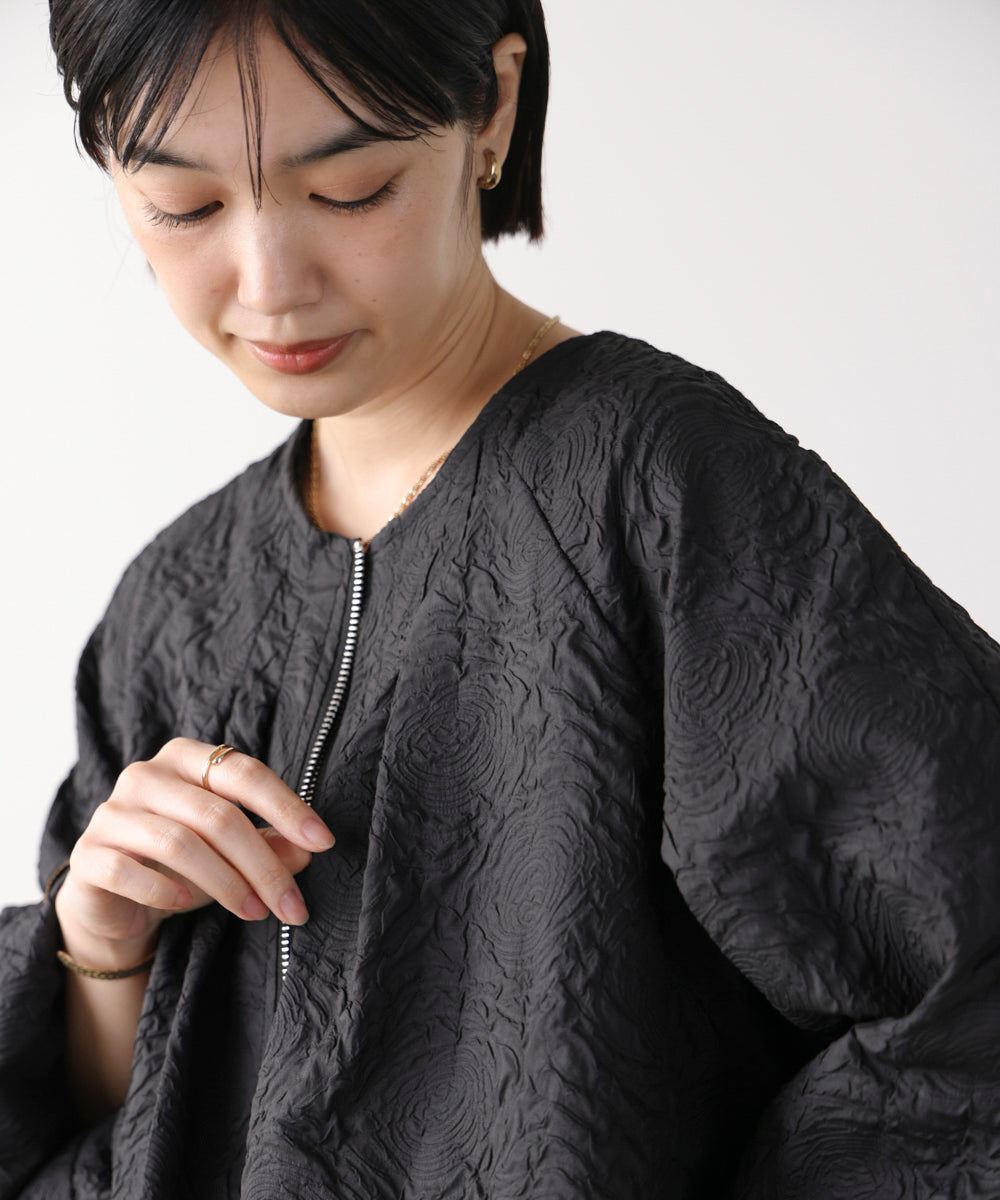 ふくれジャガードブルゾン［2/20発送予定］