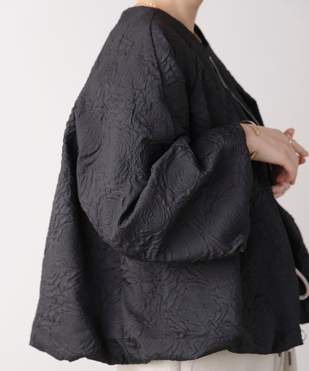 ふくれジャガードブルゾン［2/20発送予定］