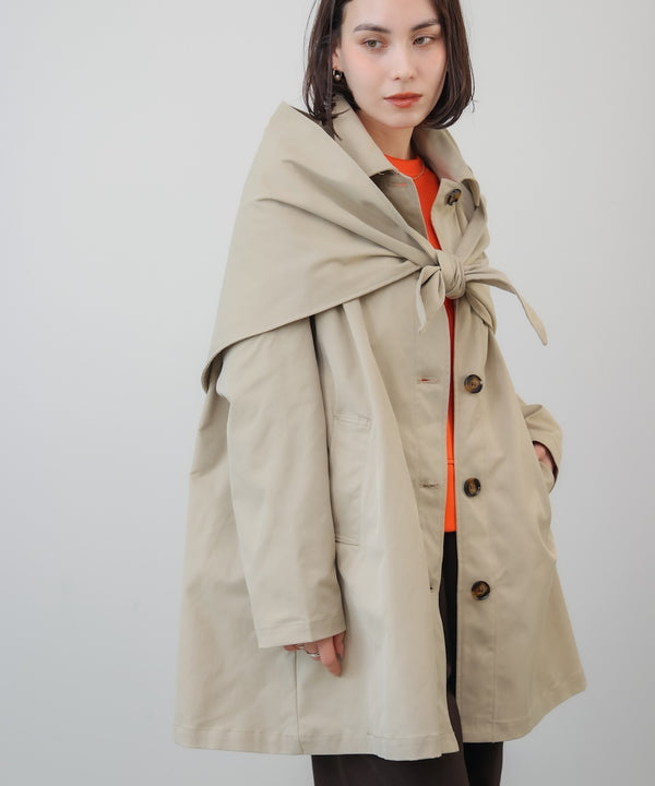 【WEB限定】スカーフ付スプリングコート［2/16発送予定］