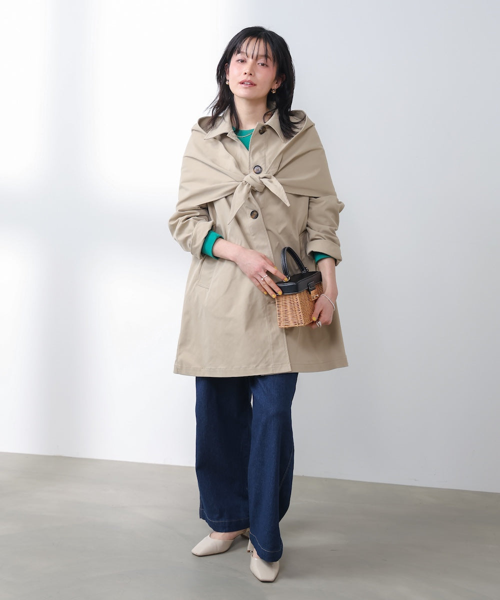 WEB限定】スカーフ付スプリングコート
