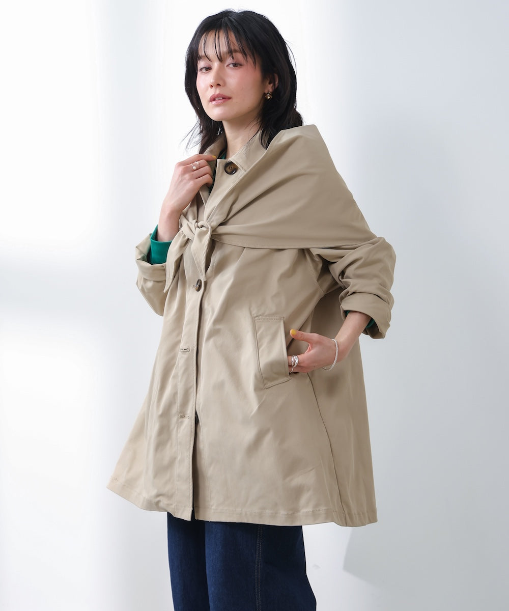 WEB限定】スカーフ付スプリングコート
