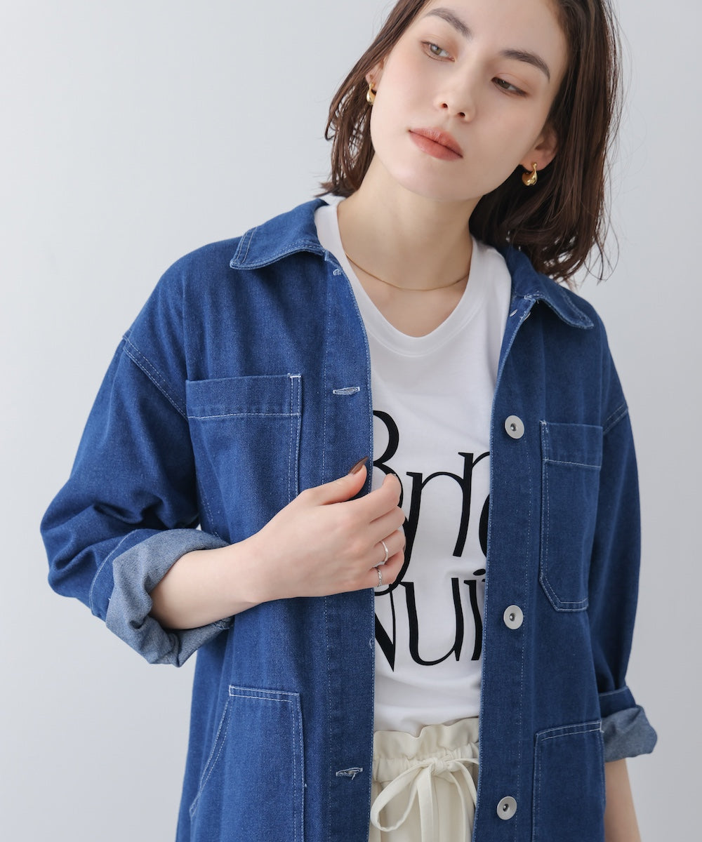 【WEB限定】デニムロングコート［3/25発送予定］