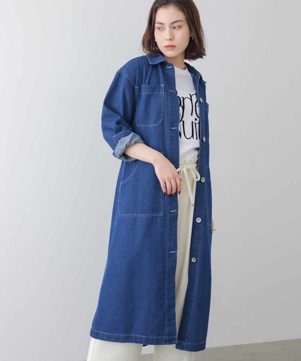 【WEB限定】デニムロングコート［3/25発送予定］