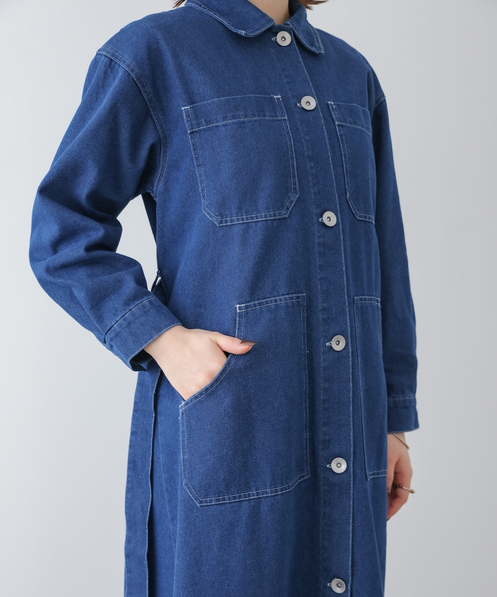 【WEB限定】デニムロングコート［3/25発送予定］