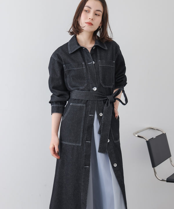 【WEB限定】デニムロングコート［3/25発送予定］