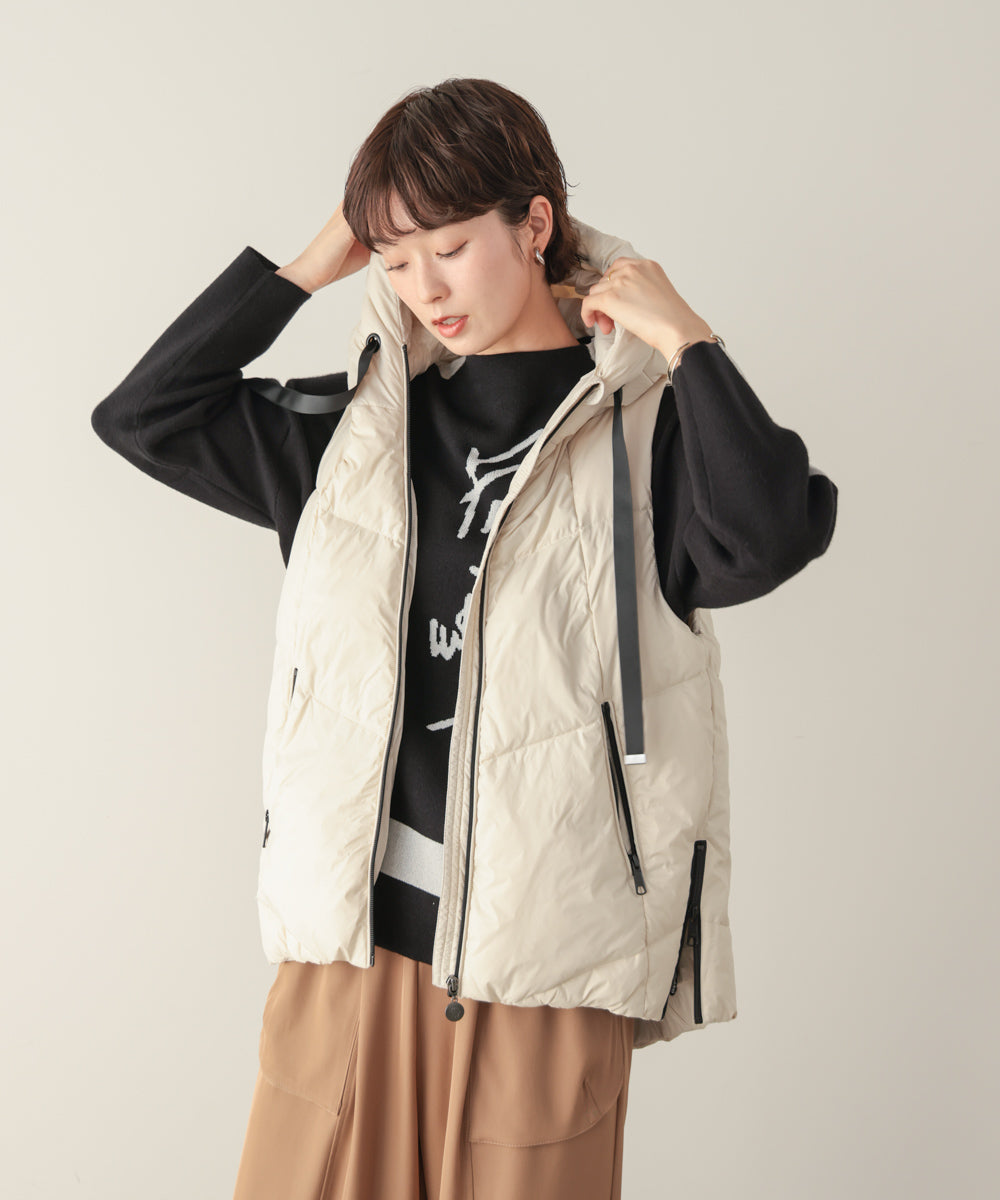 ダウン配色ＺＩＰベスト［10/28発送予定］
