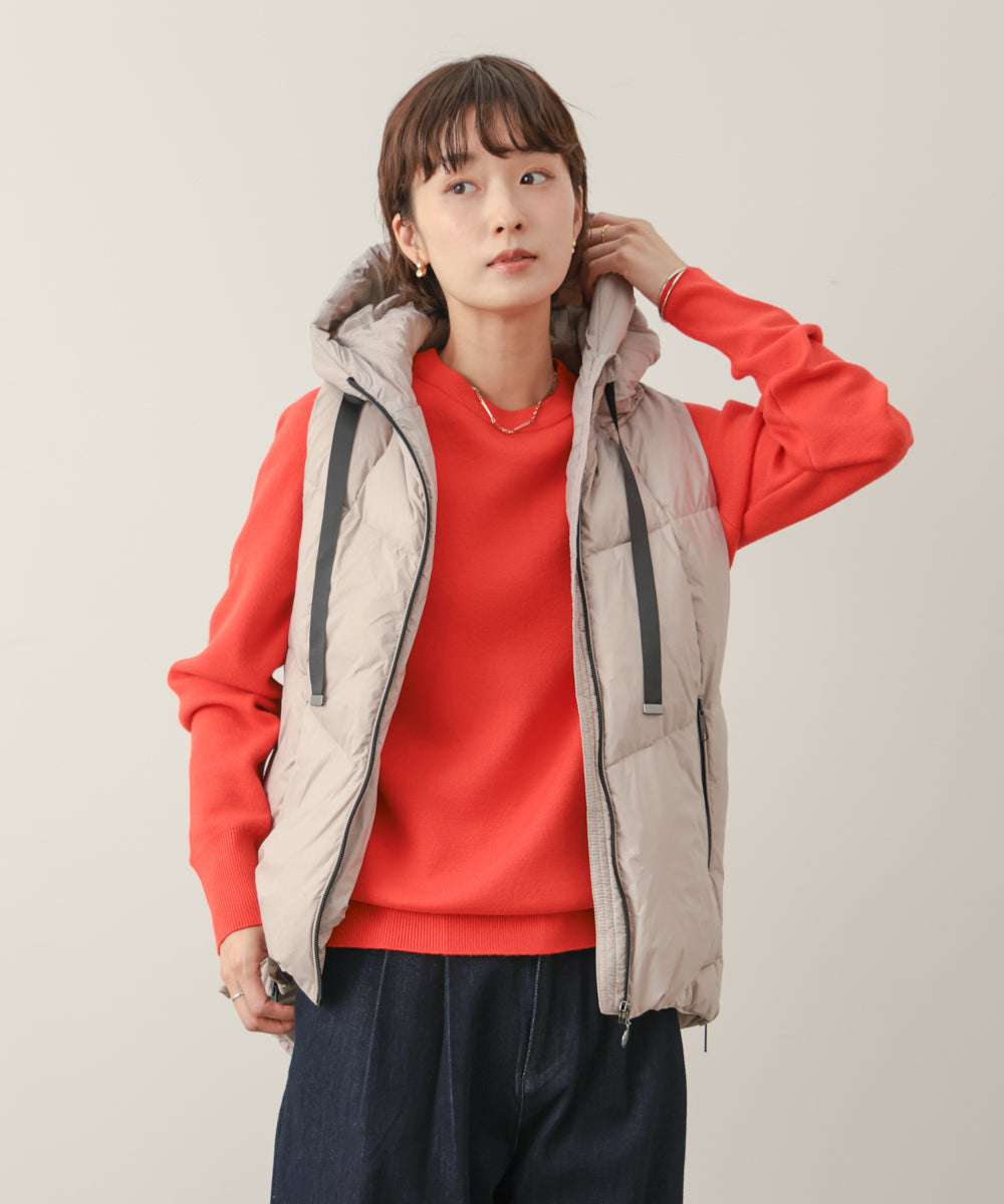 ダウン配色ＺＩＰベスト［10/28発送予定］