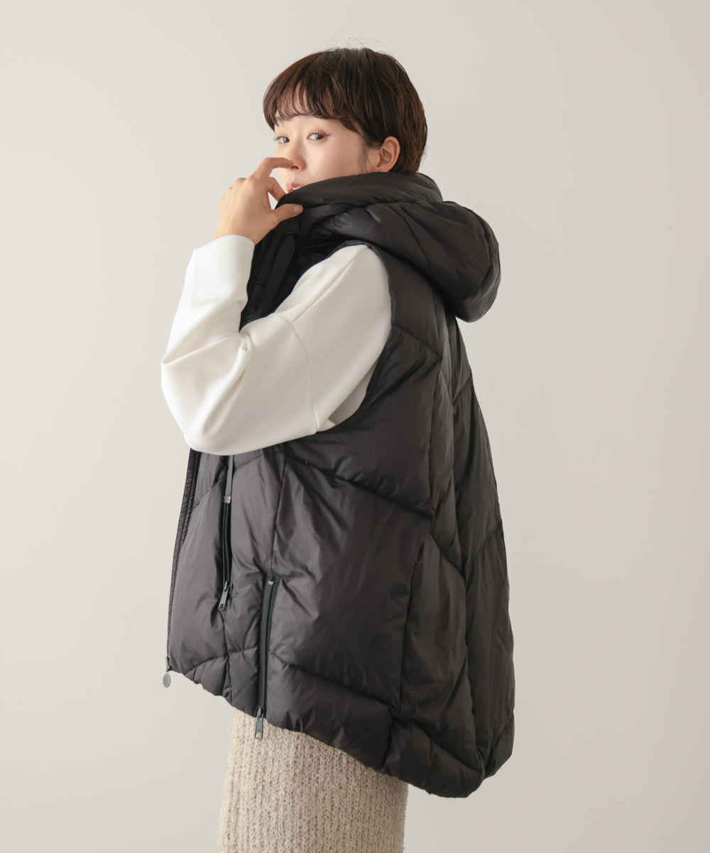 ダウン配色ＺＩＰベスト［10/28発送予定］