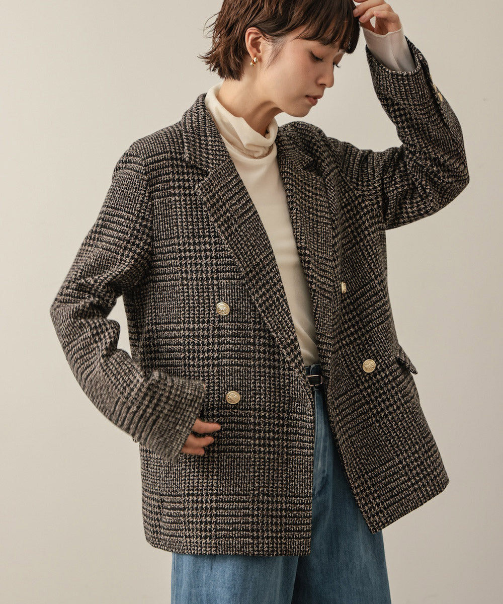 ツイードチェックテーラージャケット