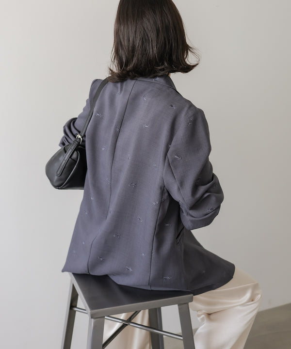 【セットアップ対応】刺繍シャツジャケット