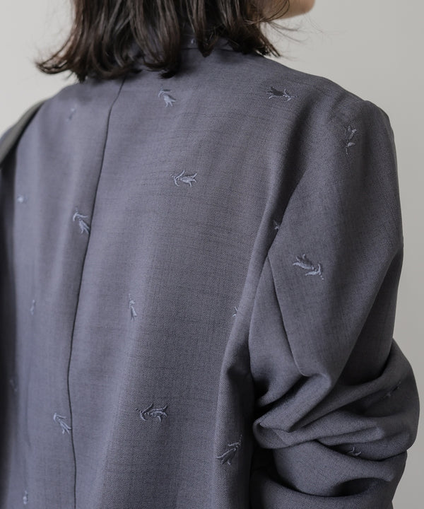 【セットアップ対応】刺繍シャツジャケット