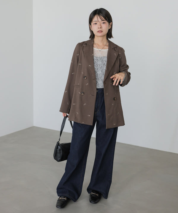 【セットアップ対応】刺繍シャツジャケット