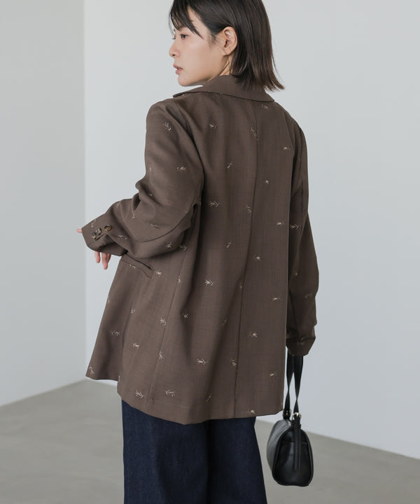 【セットアップ対応】刺繍シャツジャケット