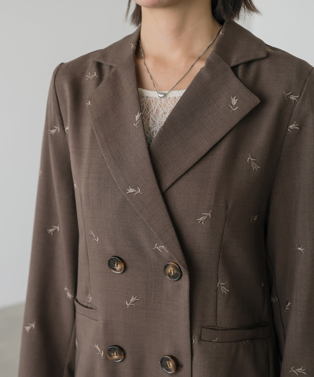 【セットアップ対応】刺繍シャツジャケット