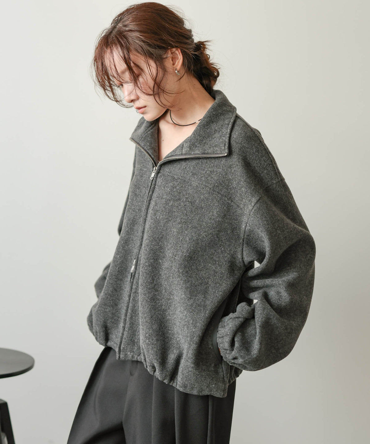 Ｗジップフリースブルゾン