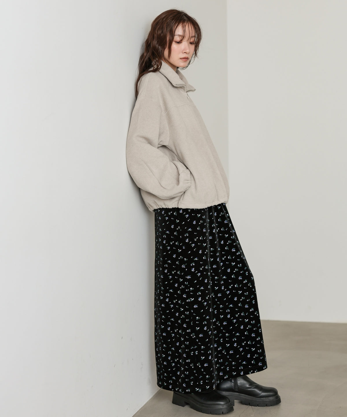 Ｗジップフリースブルゾン