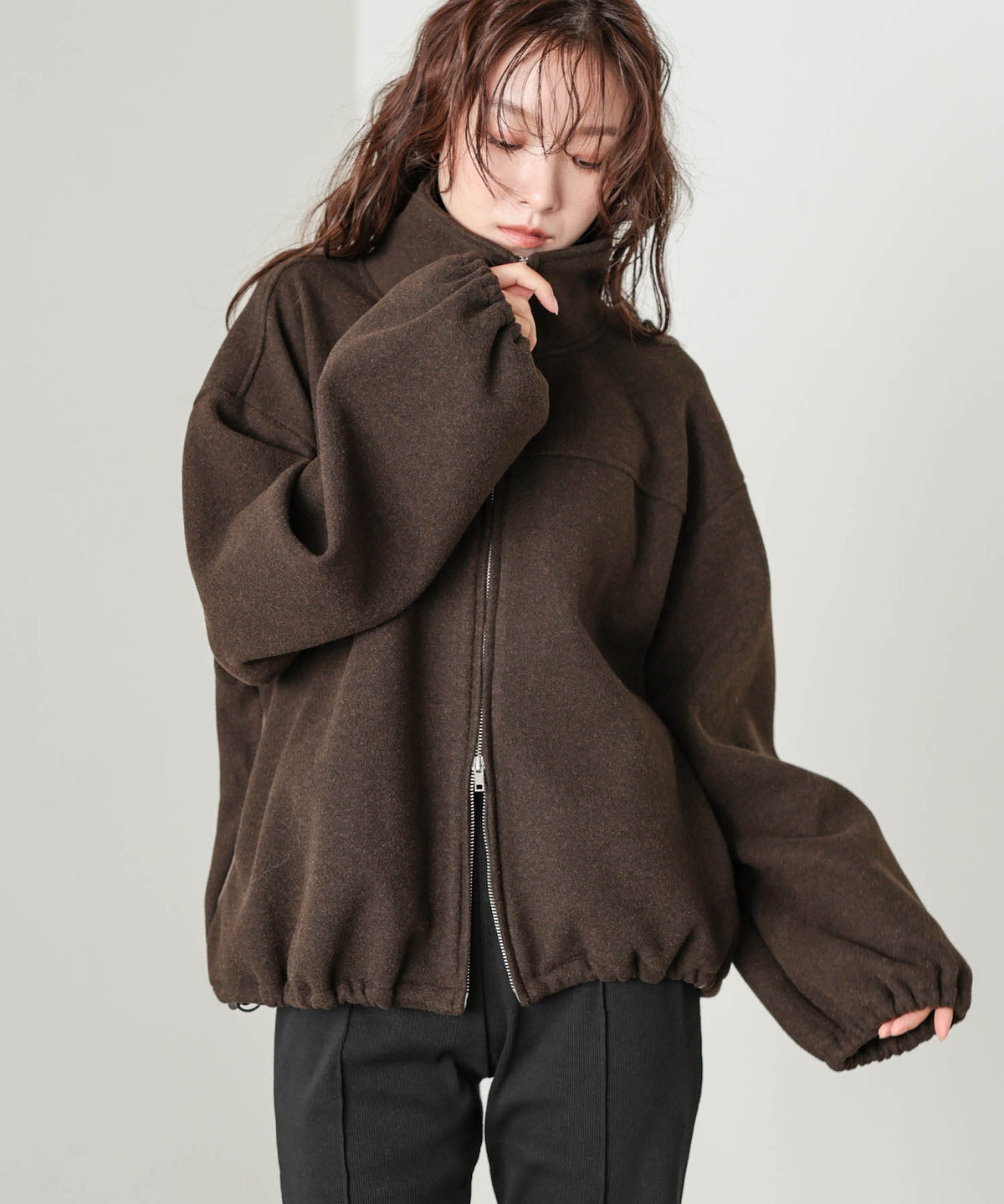 Ｗジップフリースブルゾン
